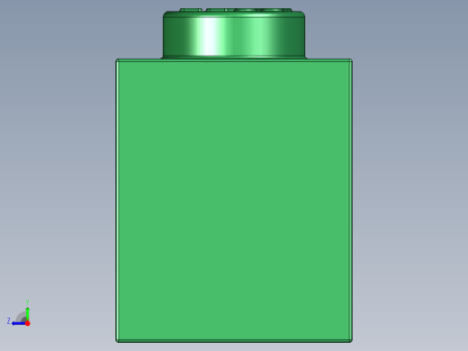 乐高套装 4421基本积木-300528 Dark Green Brick 1 x 1.STEP右视缩略图