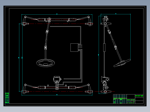 cad电控电动式齿轮齿条四轮转向系统设计方案