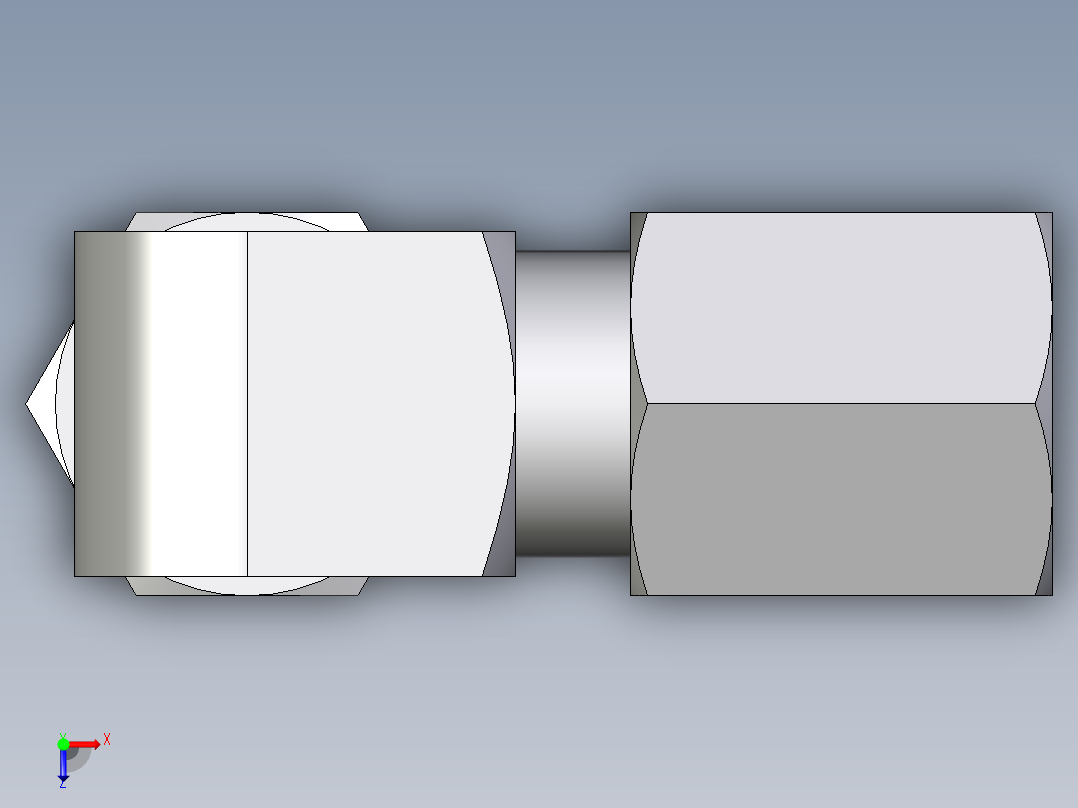 卡套式工业通用硬管接头EO_Union_elbow_W04ZLLCF俯视图