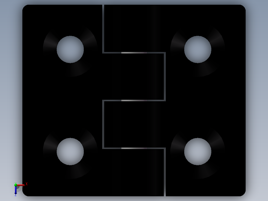 合页HFC01-45（外形尺寸52.5-45 孔距30-24）俯视图