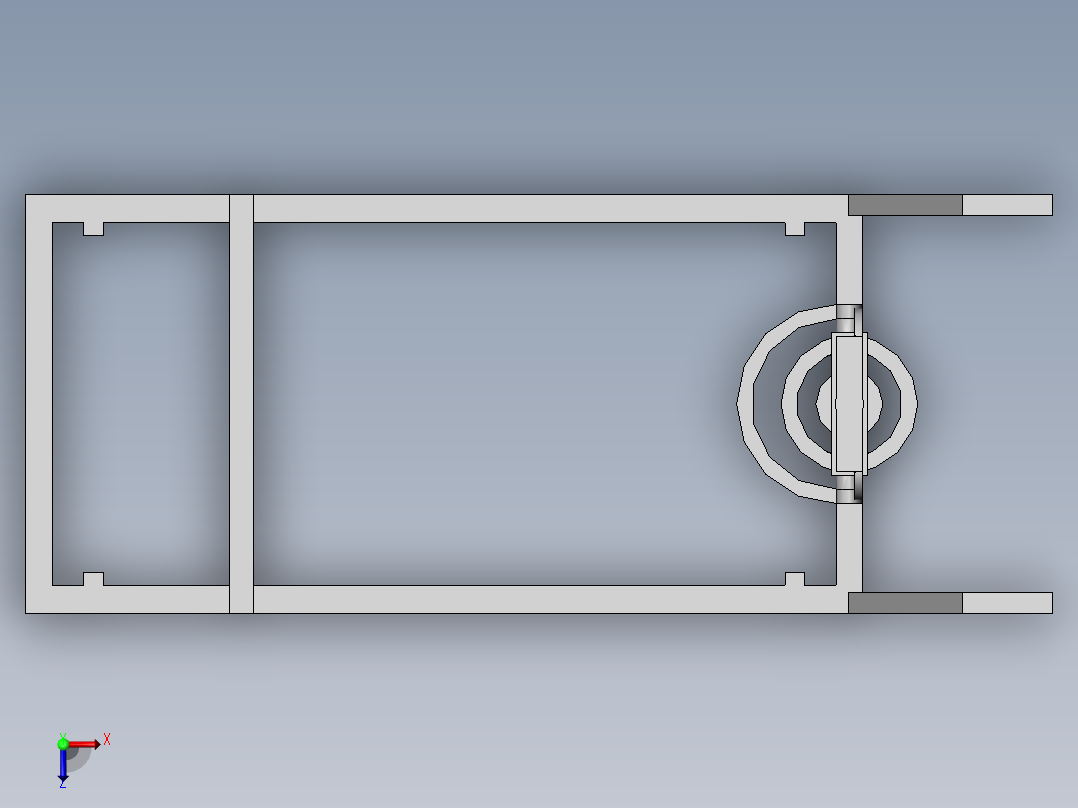 农业种植用刨坑设备俯视图