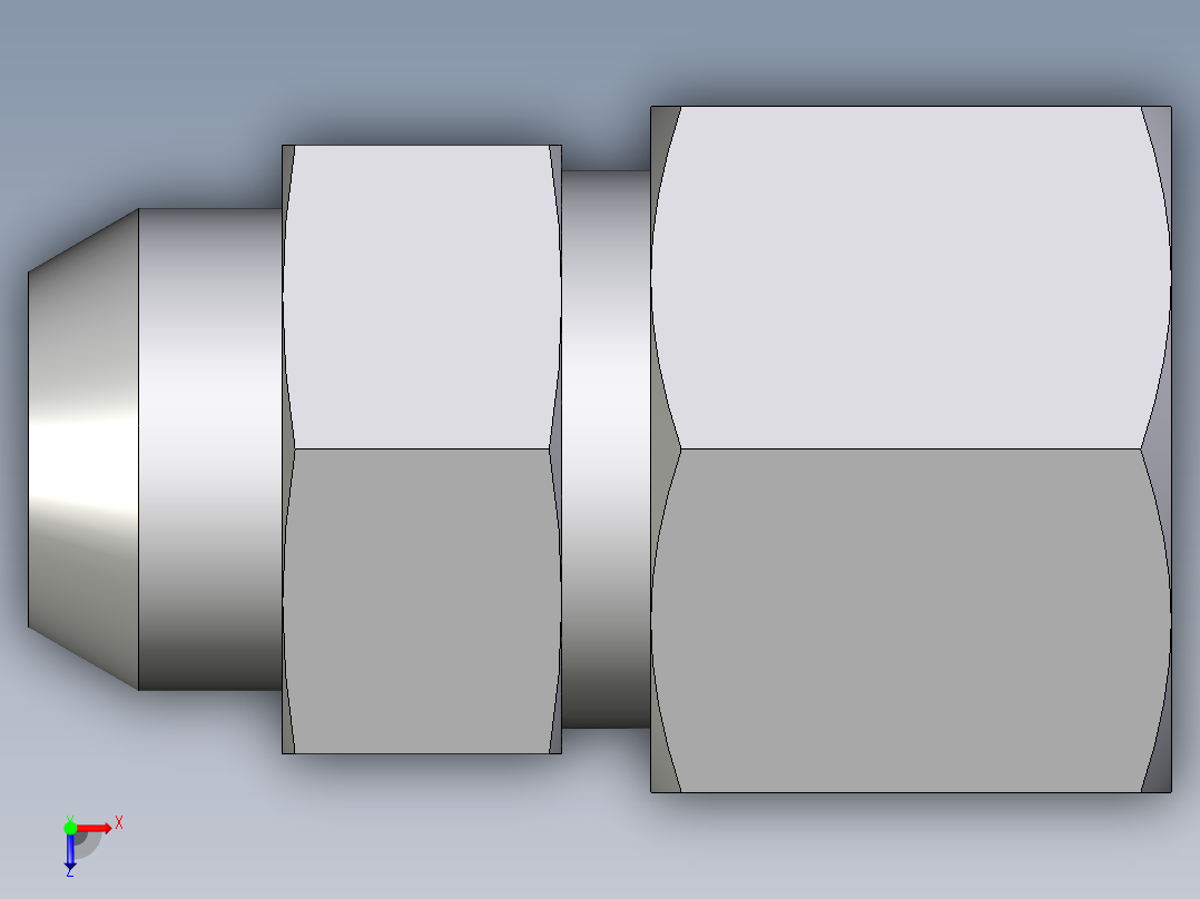 卡套式工业通用硬管接头EO_Weld_connector_AS14S俯视图