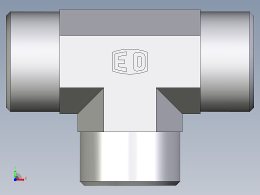 卡套式工业通用硬管接头EO_Union_tee_T20SCFX前视缩略图