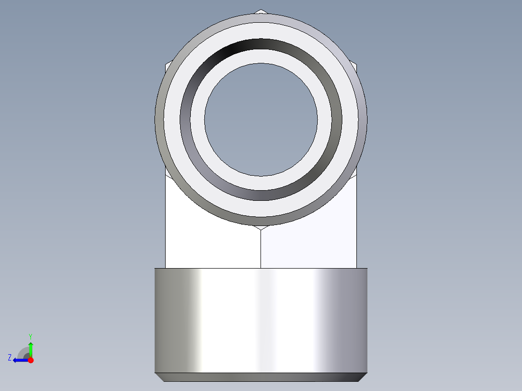 卡套式工业通用硬管接头EO_Union_tee_T20SCFX右视图