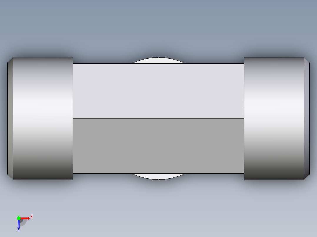 卡套式工业通用硬管接头EO_Union_tee_T20SCFX俯视图