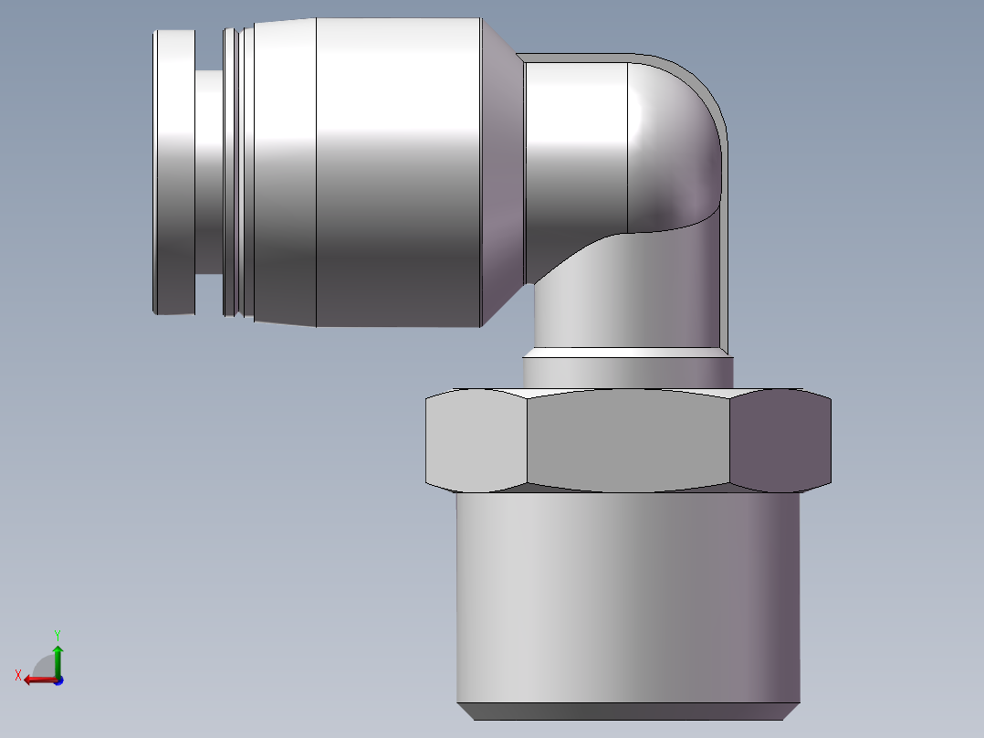 螺纹弯通APL8-G03(3分8厘)后视图