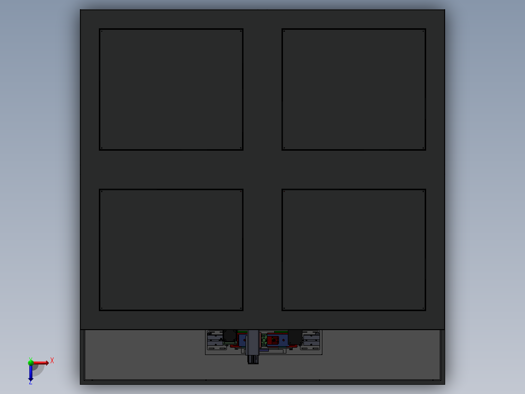 厚度检测机 非标自动化设备3D图纸3D模型俯视图