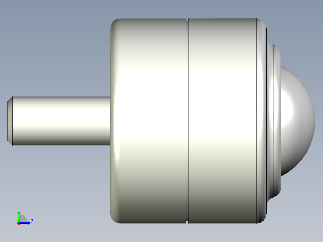 萬向滾珠43-3D多系列多零件图纸模型左视图