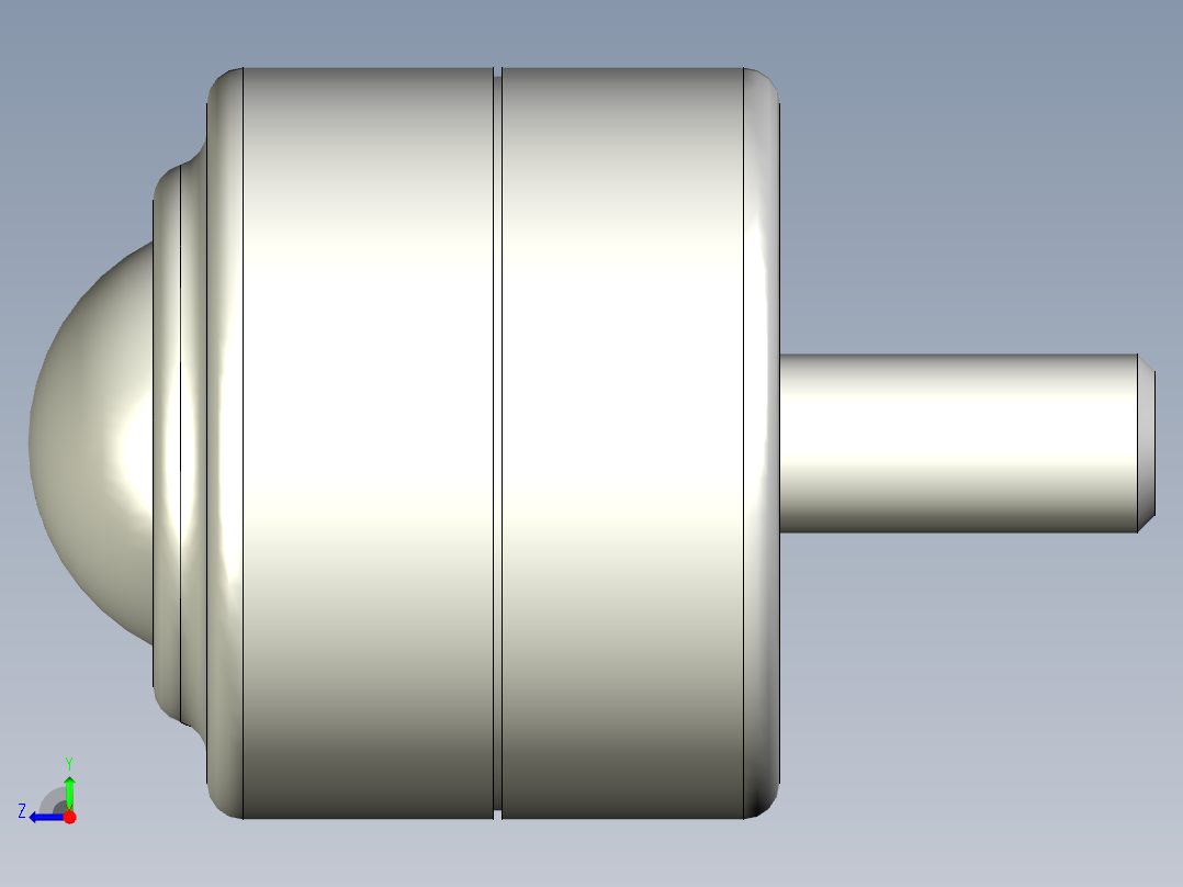萬向滾珠43-3D多系列多零件图纸模型右视图