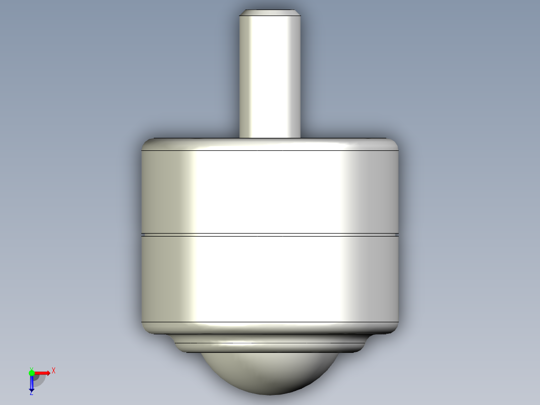 萬向滾珠43-3D多系列多零件图纸模型俯视图