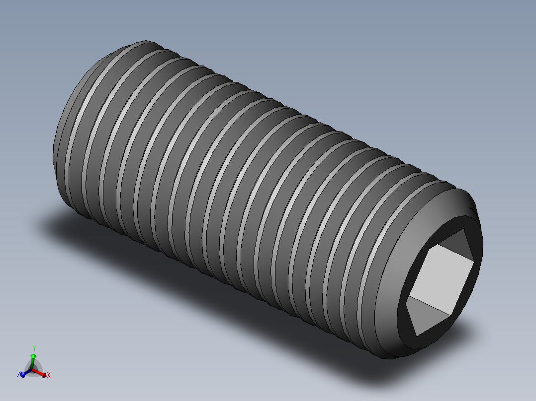 DIN 913-ISO 4026 固定螺钉-M22 L=50.SLDPRT主视图