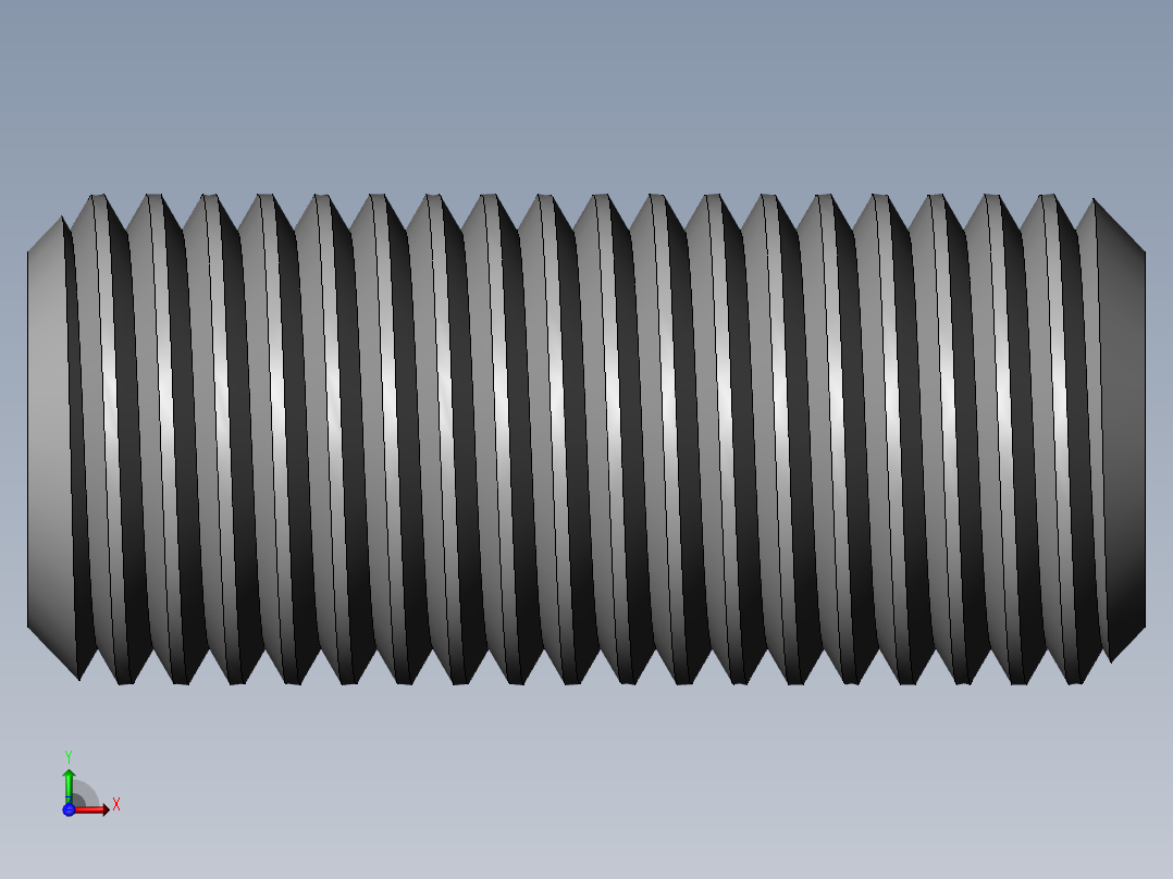 DIN 913-ISO 4026 固定螺钉-M22 L=50.SLDPRT前视图