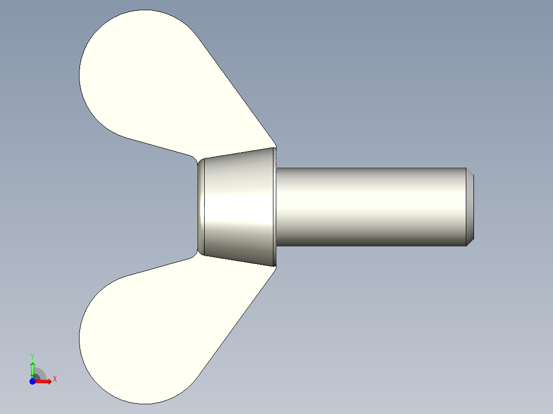 带耳螺钉-DIN_316_Wing_screws_8x1.25x20-16-12.5_39_2.8_20_8.stp前视图
