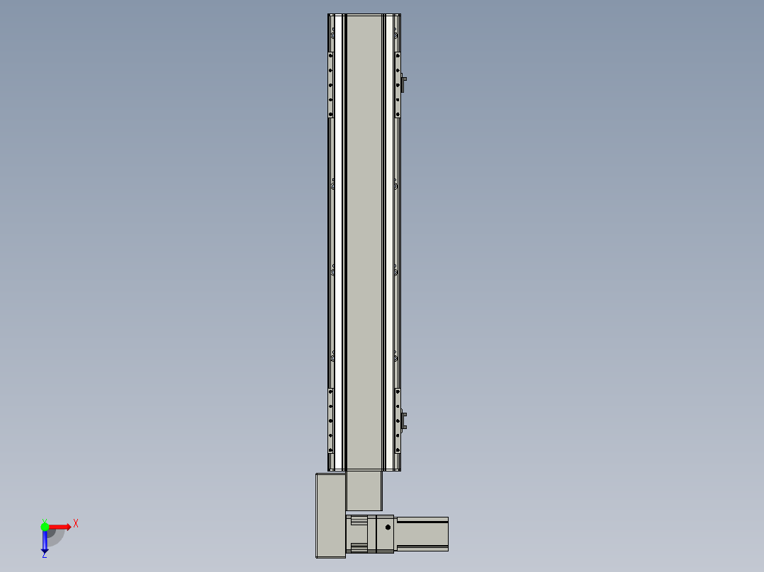 直线模组LHB17-L40-S750-BL设计图纸俯视图