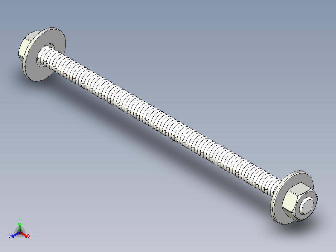 紧固件-STEP 0.3125 All-Thread主视图