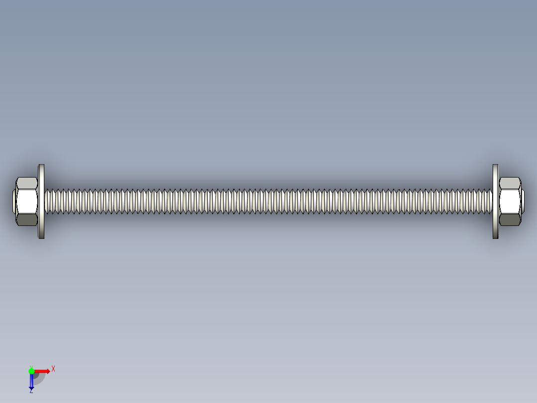 紧固件-STEP 0.3125 All-Thread俯视图