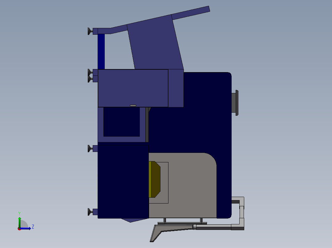 全自动激光切管机sw16可编辑左视图