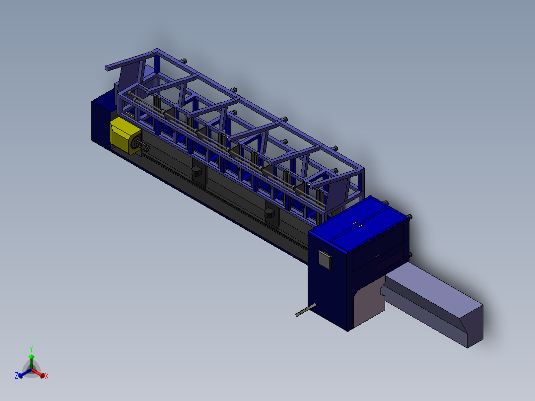 全自动激光切管机sw16可编辑正等轴测图