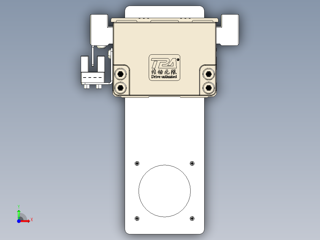 TPA-KNR-60E-1205C-L750A1-MP-P10-N3线性模块铝制底座前视图