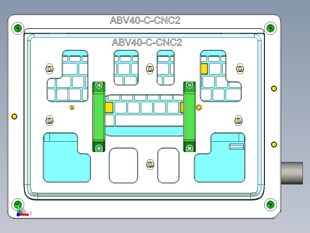 ABV40-C-笔记本CNC工装夹具三维模型CNC2-0516前视图