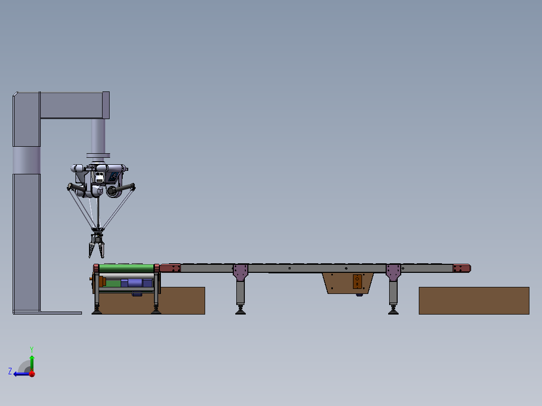 玉石片块分拣系统机sw18右视图