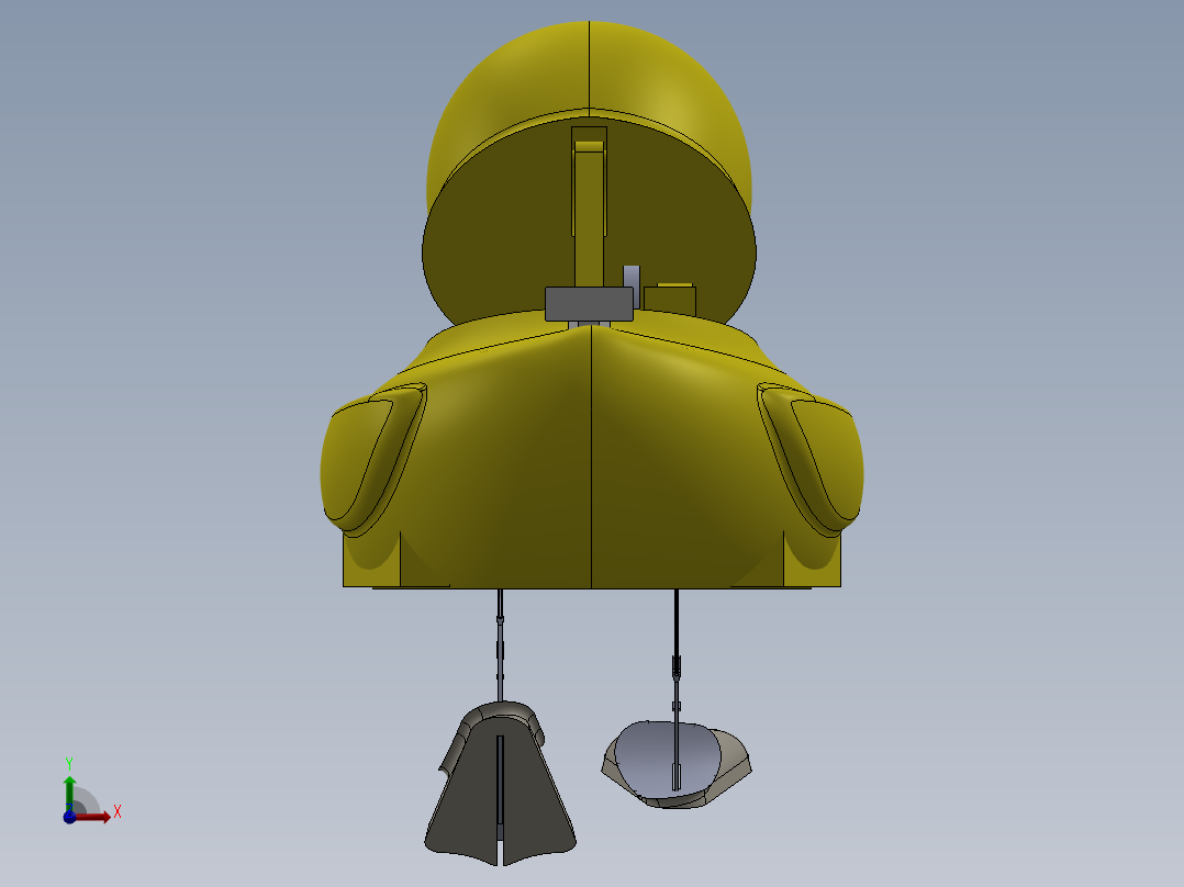 仿生鸭子模型前视图