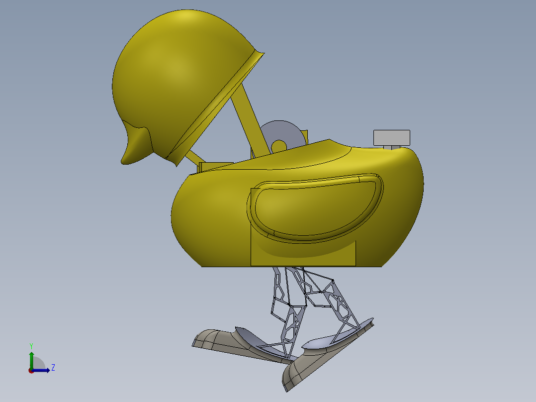 仿生鸭子模型左视图
