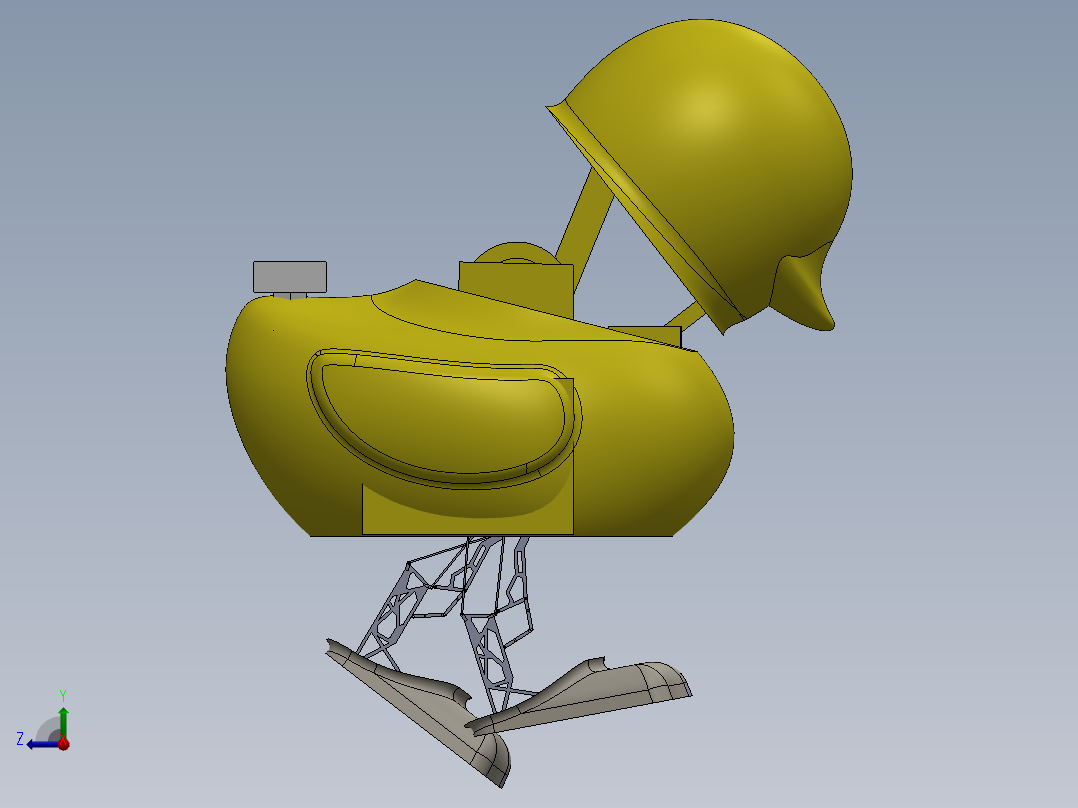 仿生鸭子模型右视图