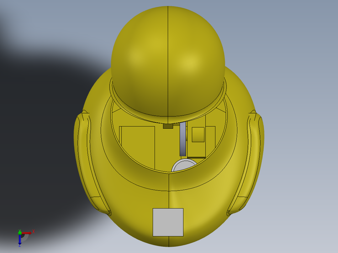 仿生鸭子模型俯视图