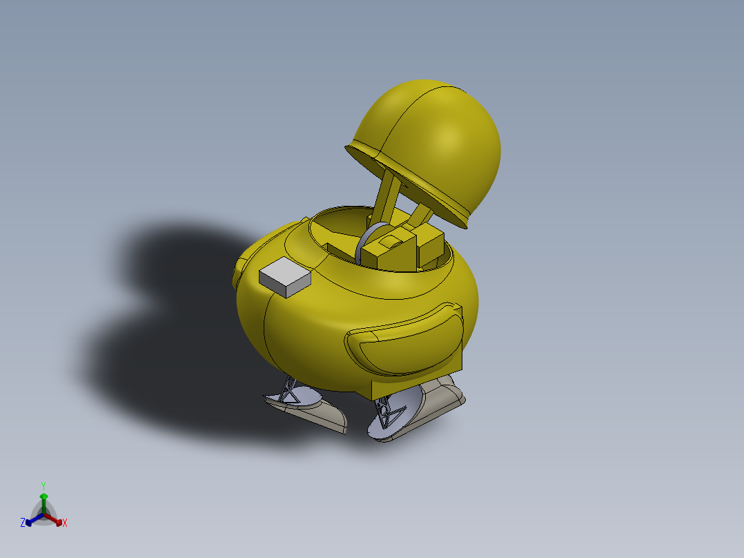 仿生鸭子模型正等轴测图