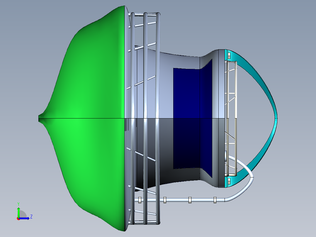 水上娱乐游艇模型左视图