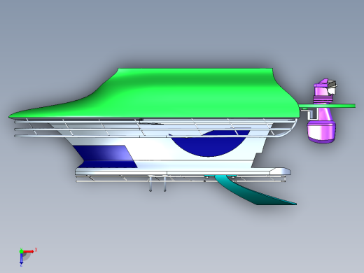 水上娱乐游艇模型俯视缩略图