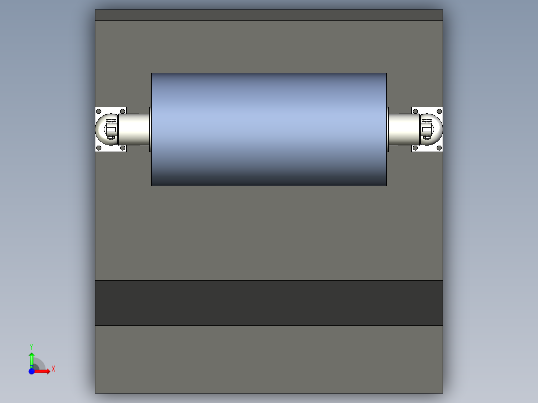 城市道路混凝土防撞护栏前视图