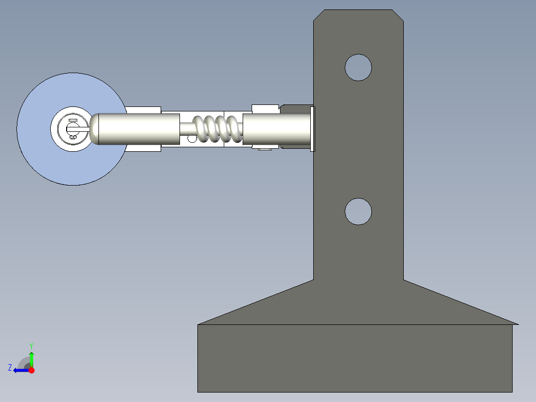 城市道路混凝土防撞护栏右视图