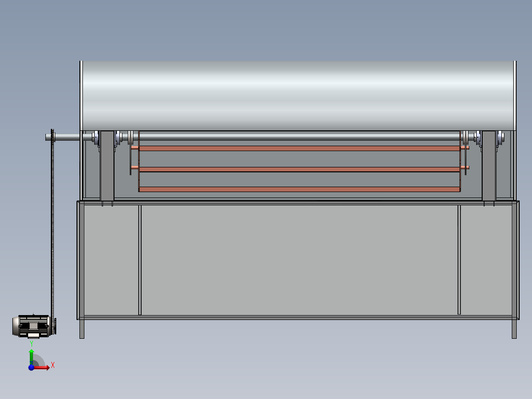 轴向旋转烤箱前视图