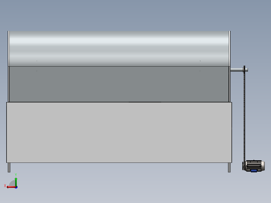 轴向旋转烤箱后视图