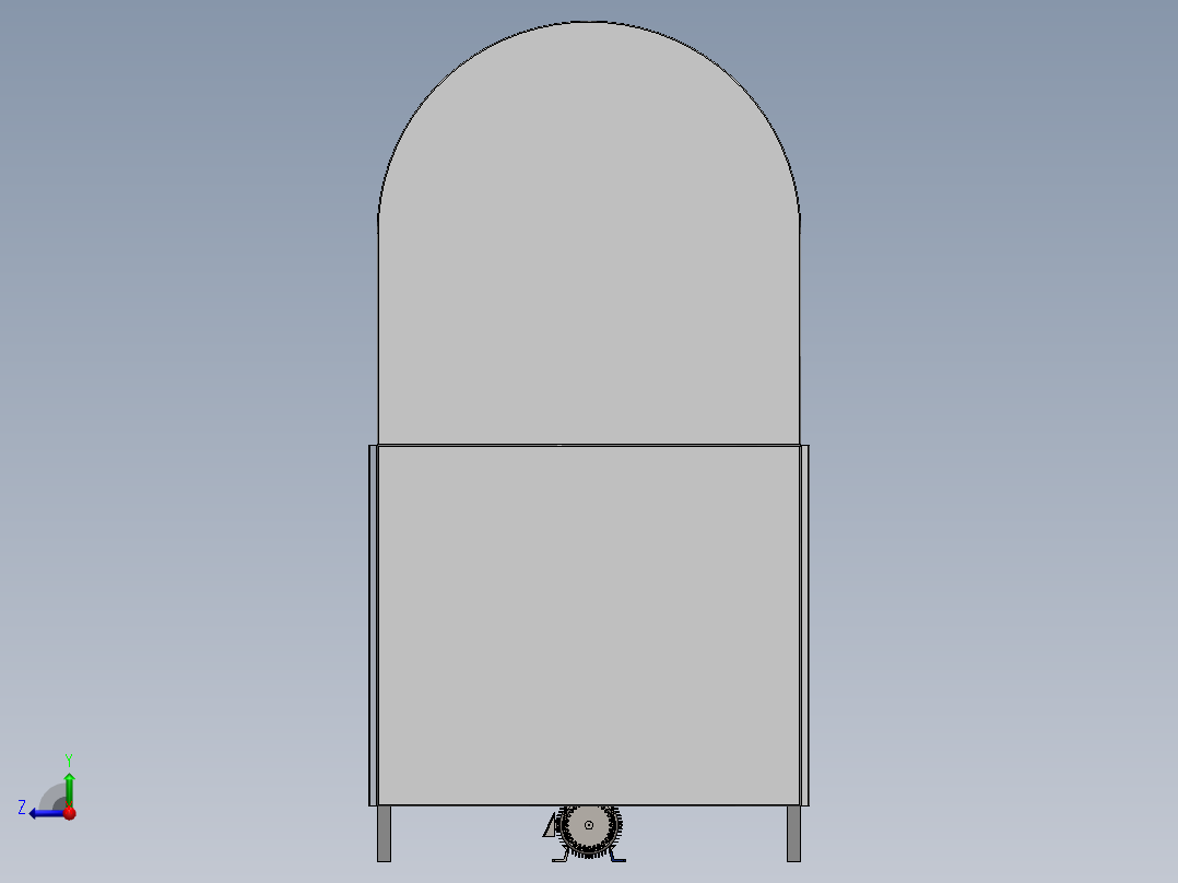 轴向旋转烤箱右视图