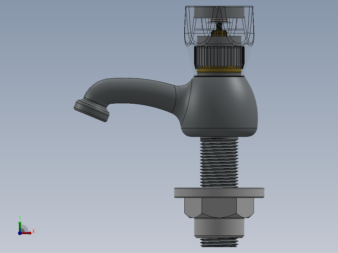 水龙头 花洒(49)前视图
