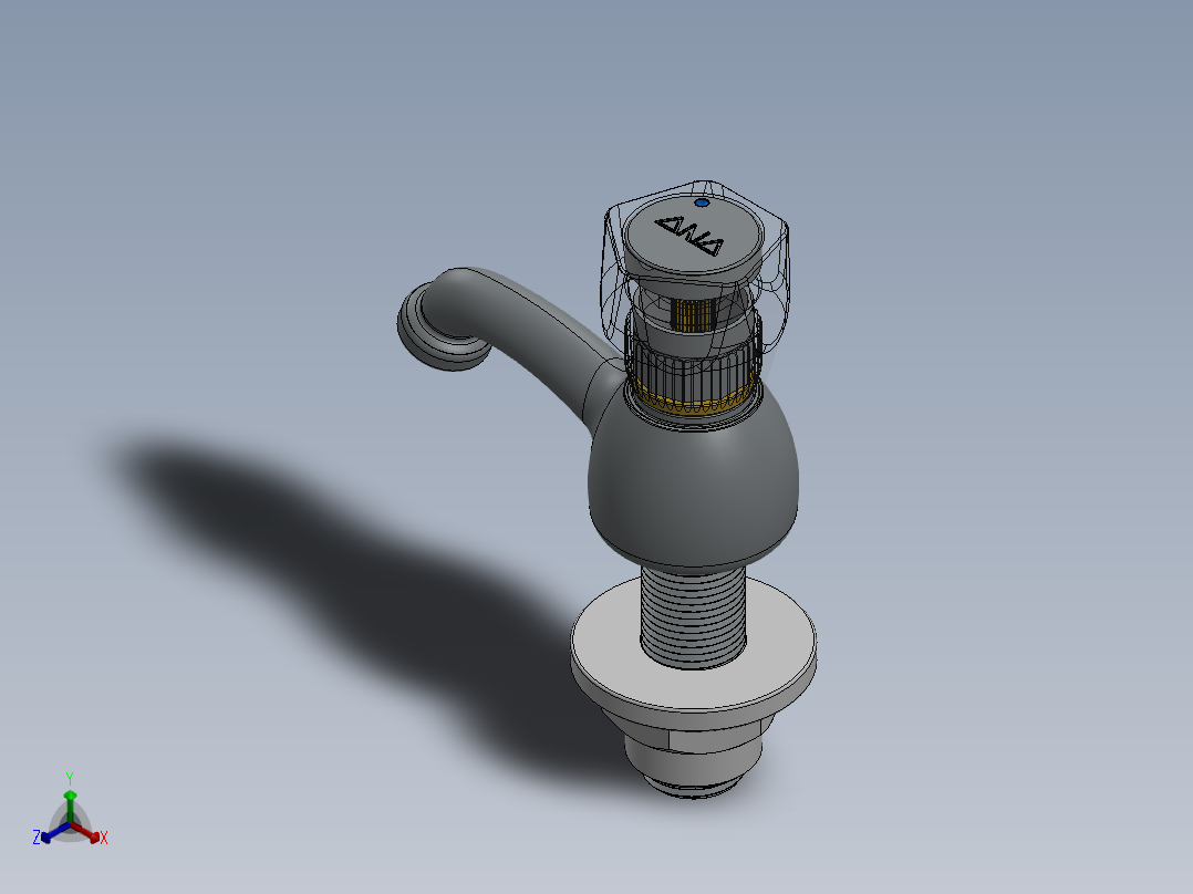 水龙头 花洒(49)正等轴测图