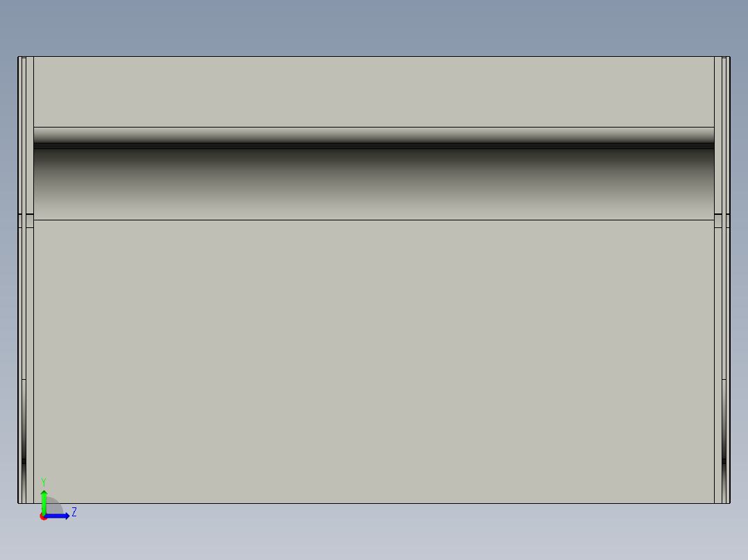 B2004707-数控铣床的门左视图