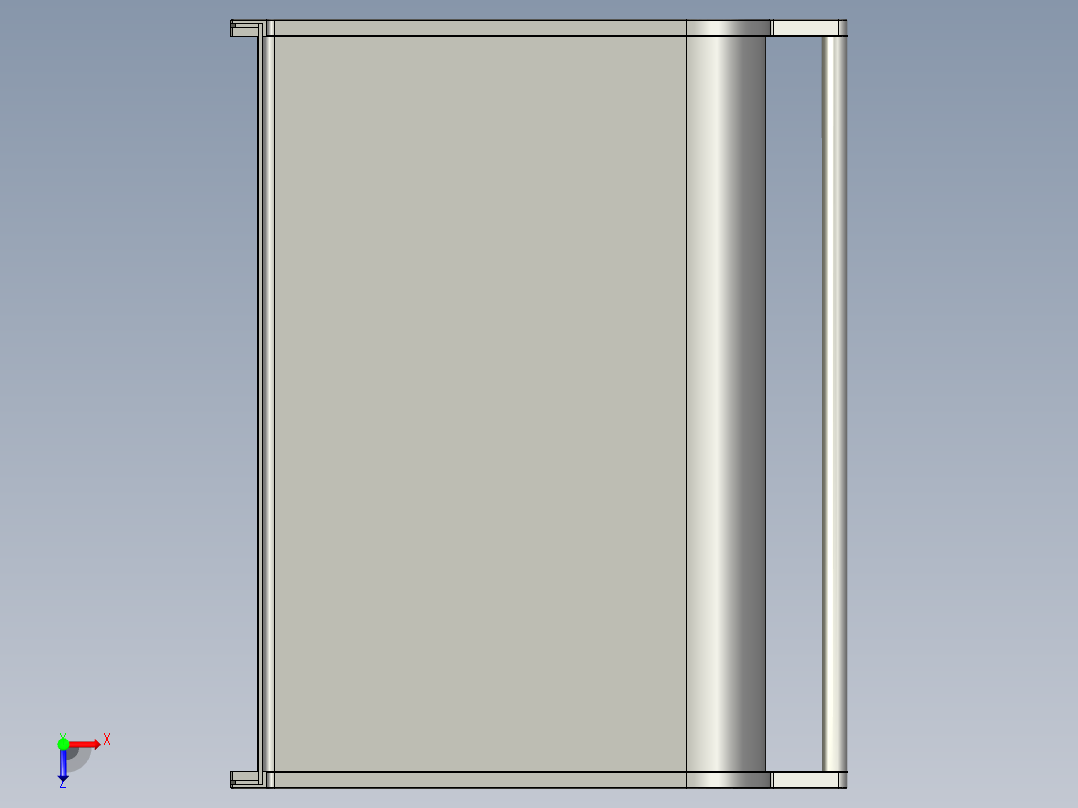 B2004707-数控铣床的门俯视图