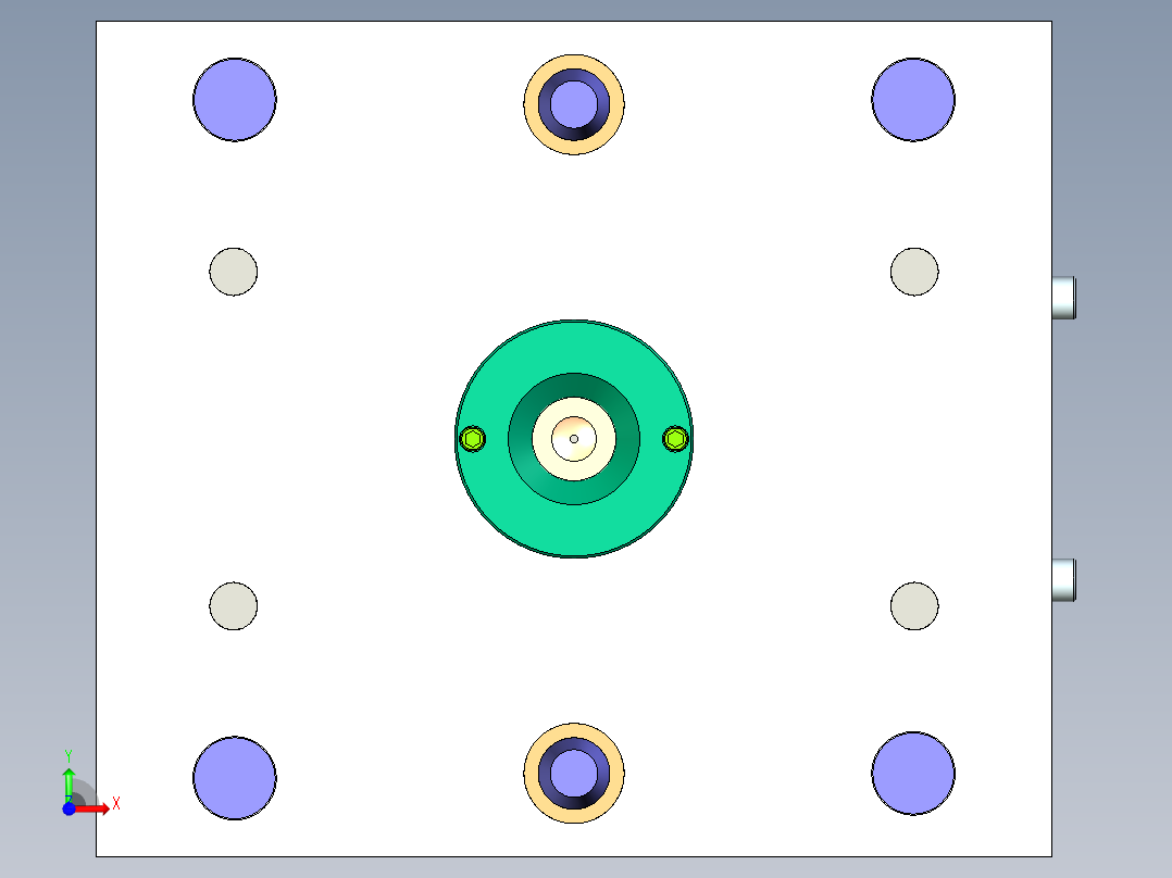 桶盖塑料注塑模具设计-抽芯注射模含UG三维及12张CAD图-独家前视图