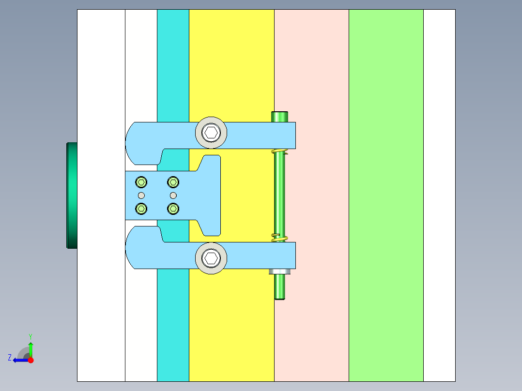 桶盖塑料注塑模具设计-抽芯注射模含UG三维及12张CAD图-独家右视图