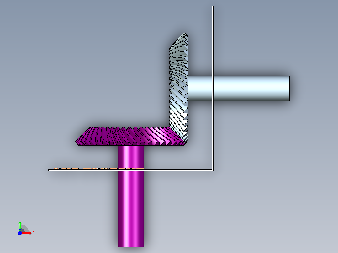 螺旋锥齿轮前视图