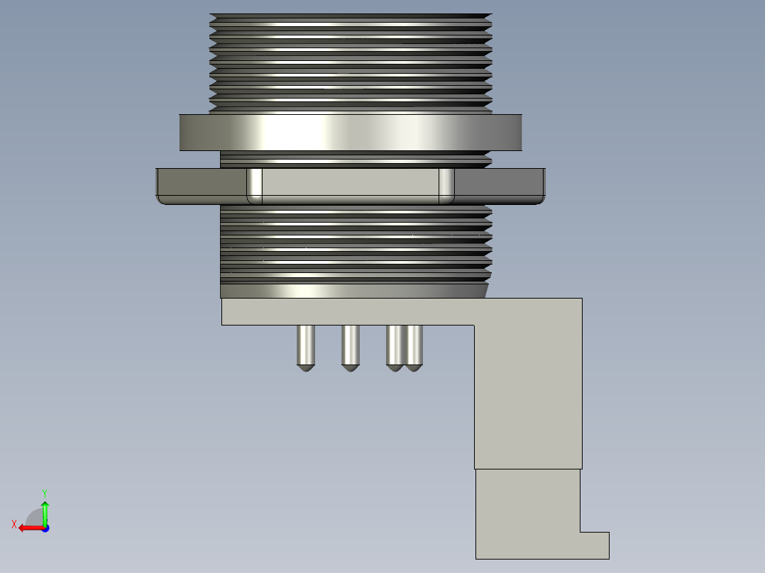 电控柜-111N000119八芯金属插座PLT-168-R后视图