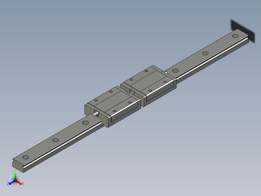 IAC02-H16-L300直线导轨组主视图