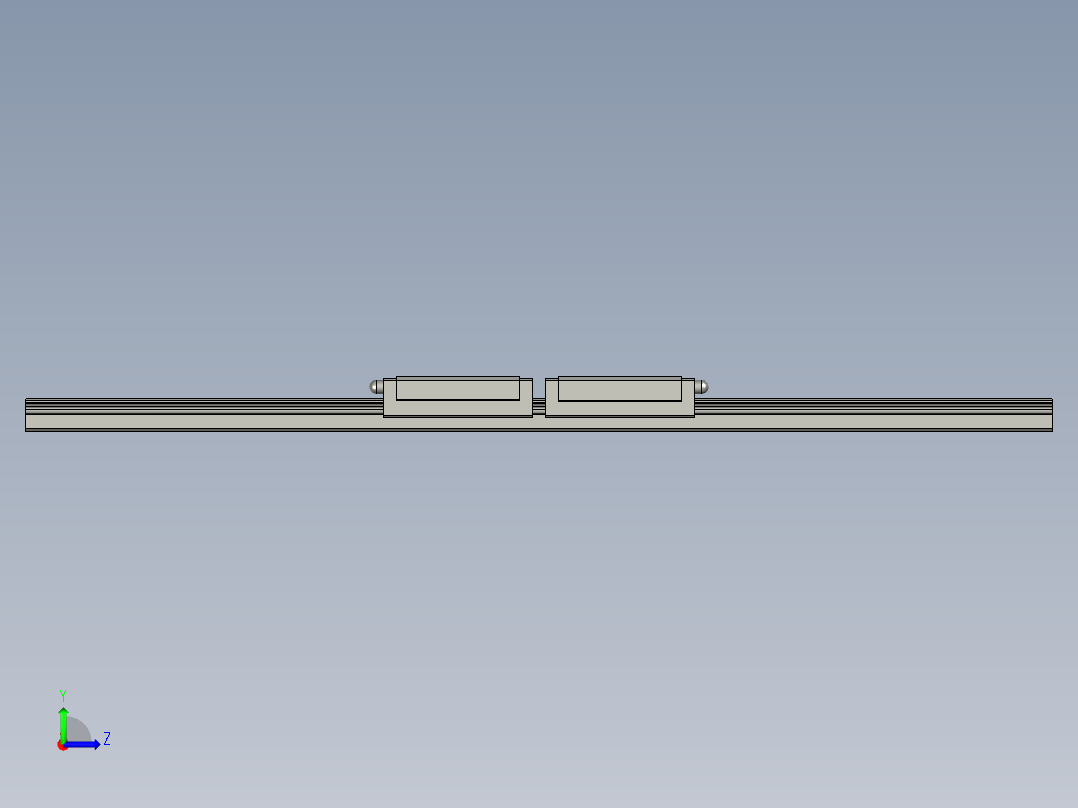 IAC02-H16-L300直线导轨组左视图