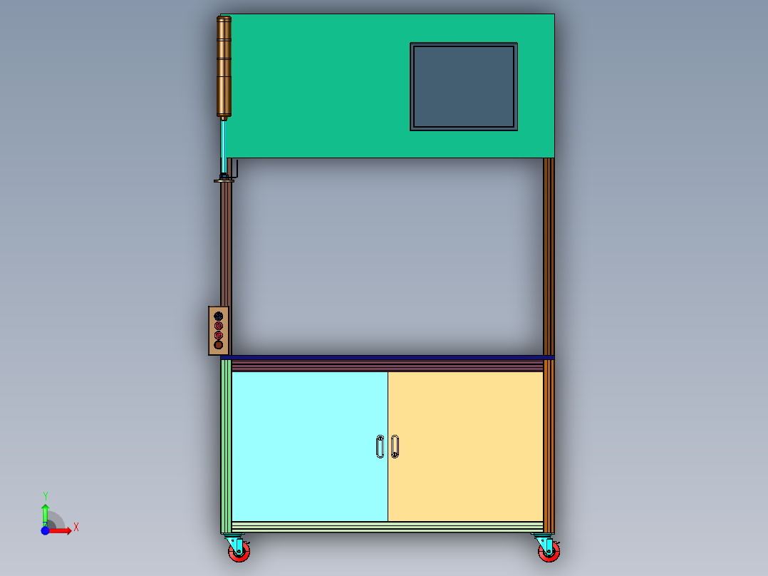 汽车端子针探测装置前视图