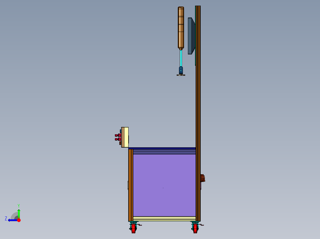 汽车端子针探测装置右视图
