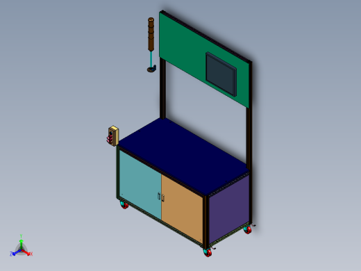 汽车端子针探测装置正等轴测缩略图
